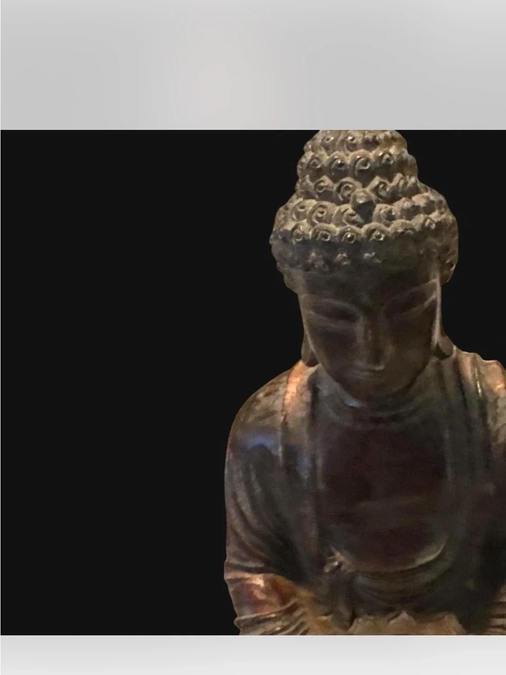 Serene Seated Buddha Candle Holder in Antique Bronze Tone